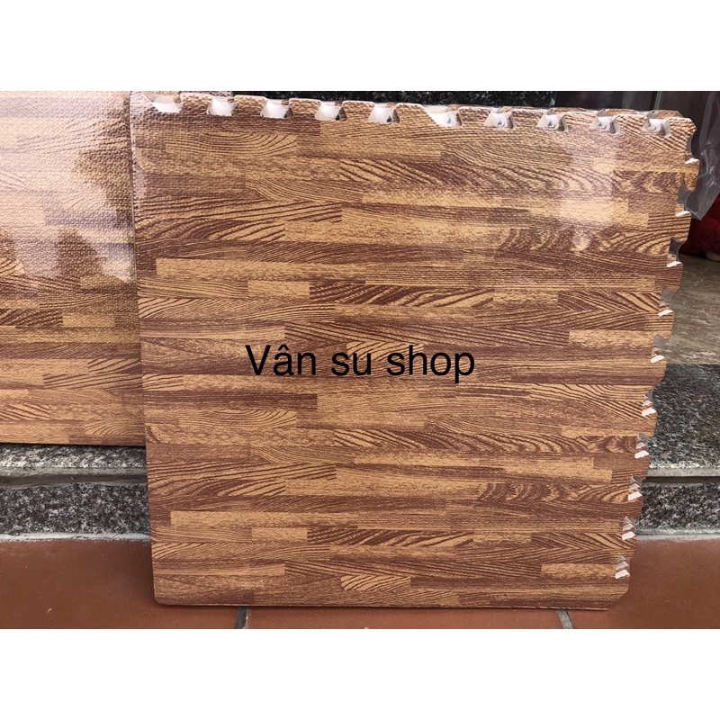 Xốp vân gỗ ghép sàn 60x60cm có viền