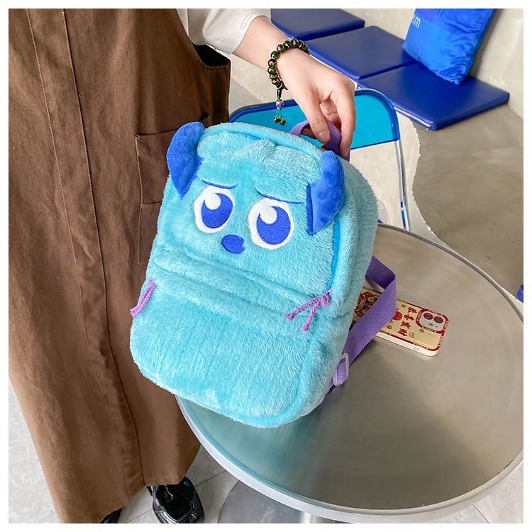 Ba lô túi cute  thời nhung trang dễ thương gấu bông hoạt hình ba lô học sinh balo to