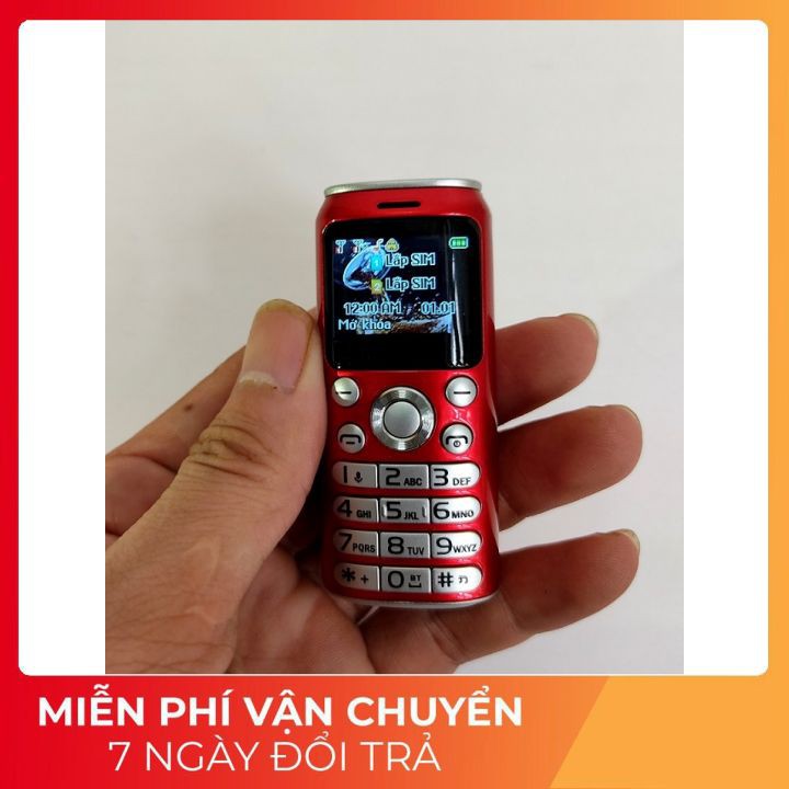 Điện thoại mini siêu nhỏ K8 thiết kế hình dáng lon cocacola