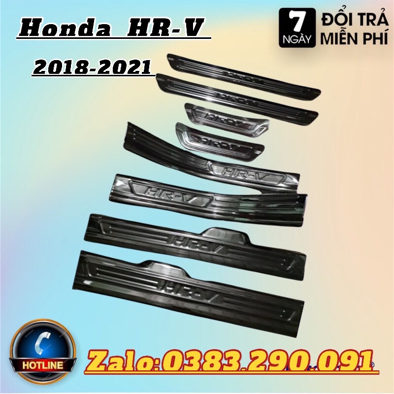 Ốp Bậc Cửa, Nẹp Bước Chân Honda HRV 2018 - 2022 Chất Liệu Titan Cao Cấp HR-V