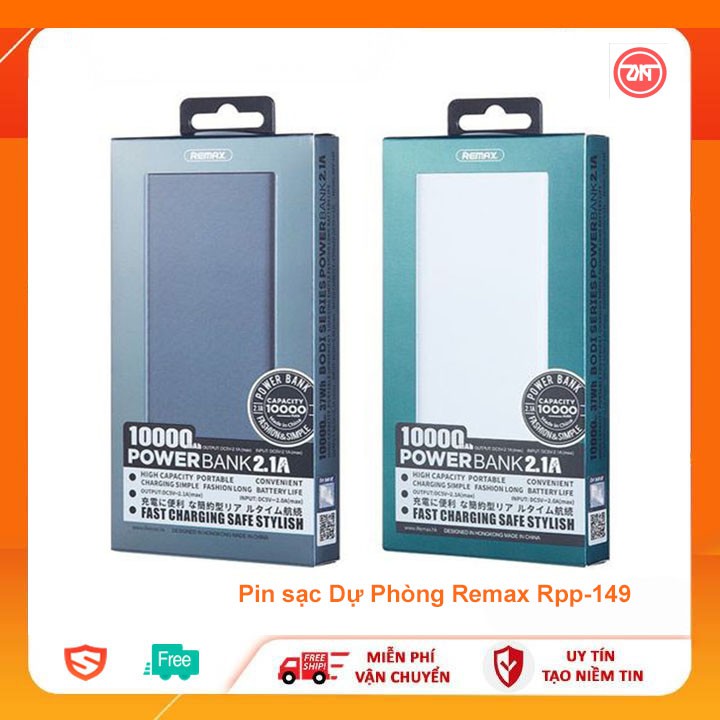 Pin dự phòng remax rpp-149 dung lượng 10000mAh 2 cổng usb
