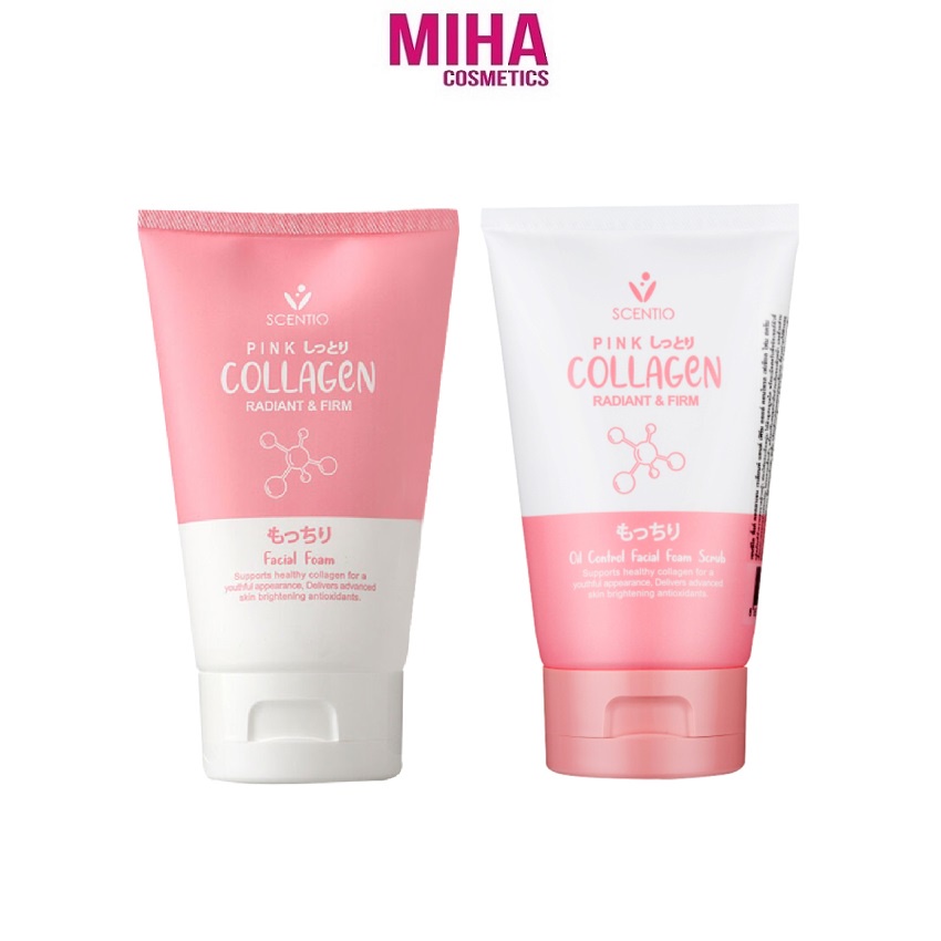 Sữa Rửa Mặt Dưỡng Trắng Săn Chắc Da Kiểm Soát Nhờn Beauty Buffet Scentio Pink Collagen 100ml Thái Lan