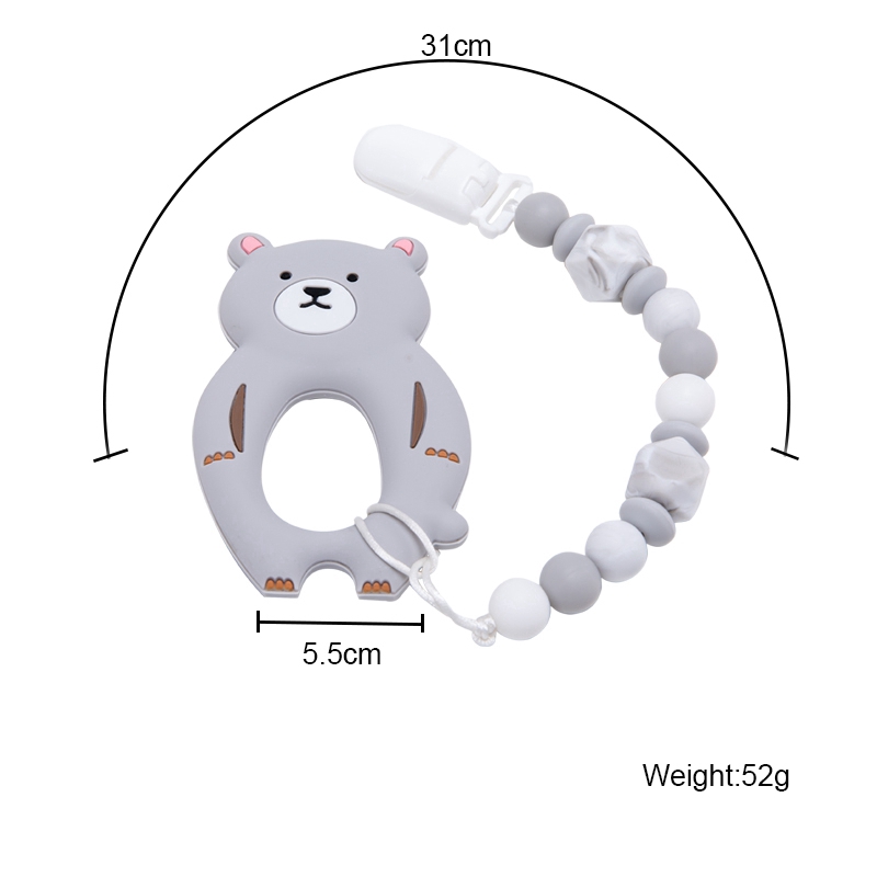 Set dây buộc ti giả Mamimamihome kiểu chú gấu dễ thương cho bé