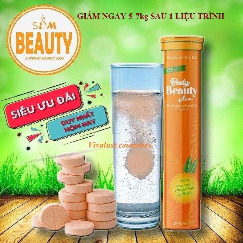 Viên Sủi GIẢM CÂN AN TOÀN BODY BEAUTY SLIM - CẤP TỐC - GIẢM NGAY 7-10KG SAU 1 LIỆU TRÌNH 4 HỘP