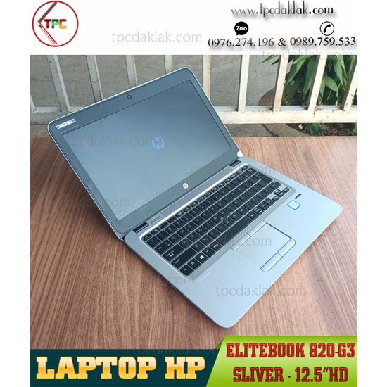 Laptop HP Elitebook 820-G3/ Core I5 6300U/ Ram 4GB/ SSD 128GB/ Intel HD Graphics 520/ LCD 12.5" HD