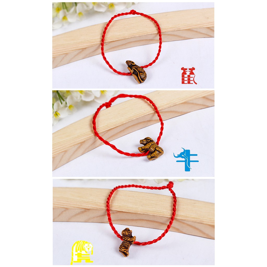 Vòng tay chỉ đỏ 12 con giáp phong thủy may mắn
