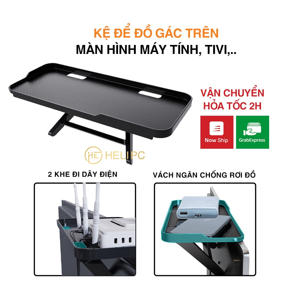 Kệ để đồ gác trên màn hình máy tính, tivi đa năng, giá đỡ laptop (Bản mới)