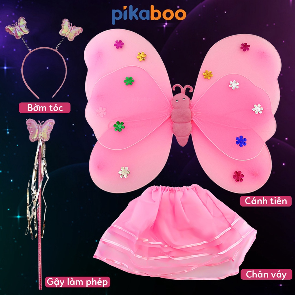 Đồ chơi Cánh tiên cao cấp Pikaboo mỗi bộ gồm 4 món đồ xinh xắn với màu sắc rực rỡ chất liệu an toàn cho bé gái