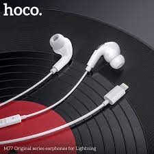 Tai nghe Hoco M77 jack cắm Type-C, nút cao su chống ồn, có mic đàm thoại - Hàng Chính Hãng