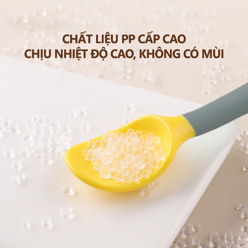 Thìa ăn dặm bẻ cong cho bé tập ăn tập xúc cao cấp MISUTA (sét 2 chi tiết)- Shop Mẹ Khoai