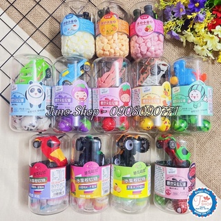 Hũ kẹo 2 ngăn kèm đồ chơi ô-tô cho bé