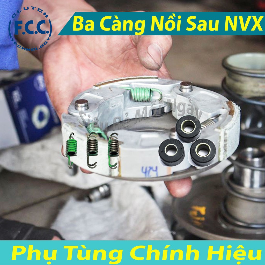 Combo Bố ba càng, cao su, lò xo ba càng  FCC Yamaha NVX 125, 155cc