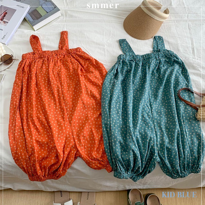 Jumpsuit Hai Dây Họa Tiết Hoa Phong Cách Hàn Quốc Thời Trang Mùa Hè Cho Bé Gái