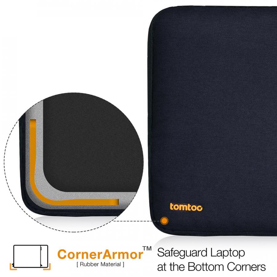 Túi Chống Sốc cao cấp Tomtoc A13 bảo vệ 360° cho Laptop-Macbook đủ size 13/15/16' - 4 Màu: ĐEN/ XÁM/ HỒNG/ XANH
