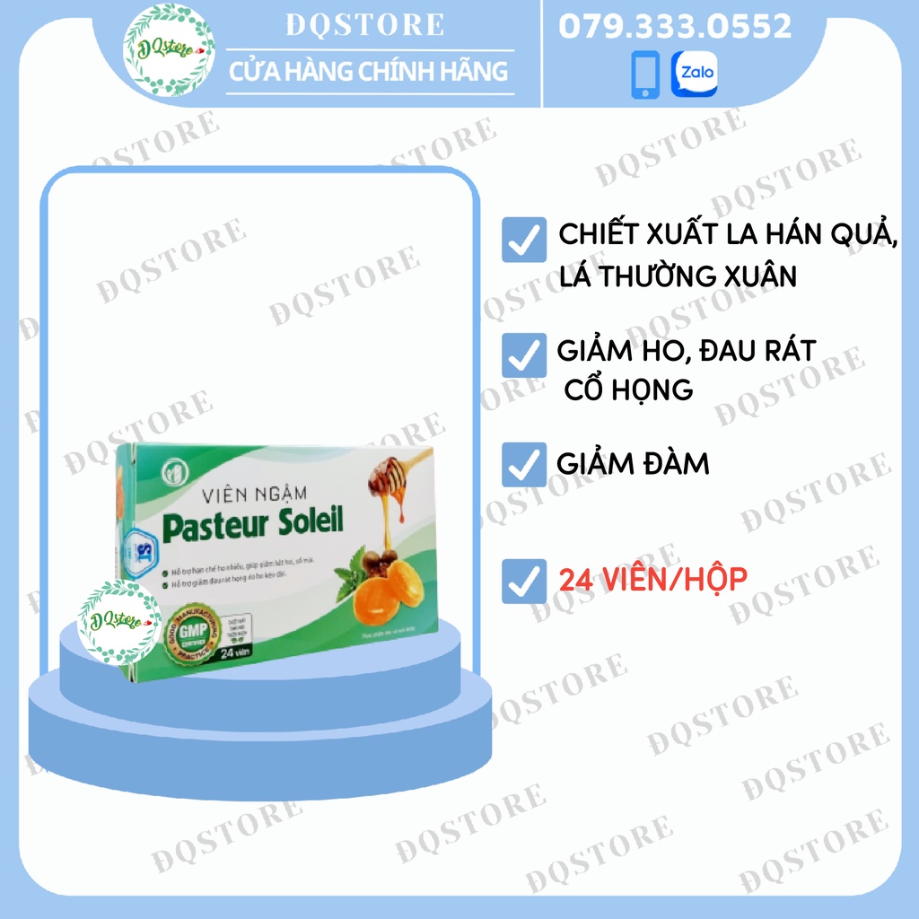 Viên ngậm Pasteur Soleil - hộp 24 viên