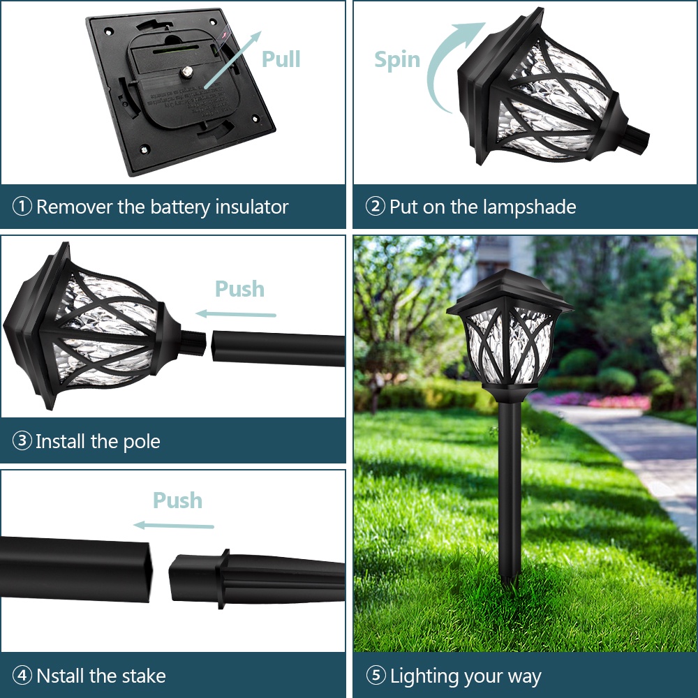 Đèn LED Năng Lượng Mặt Trời Chống Thấm Nước Trang Trí Sân Vườn