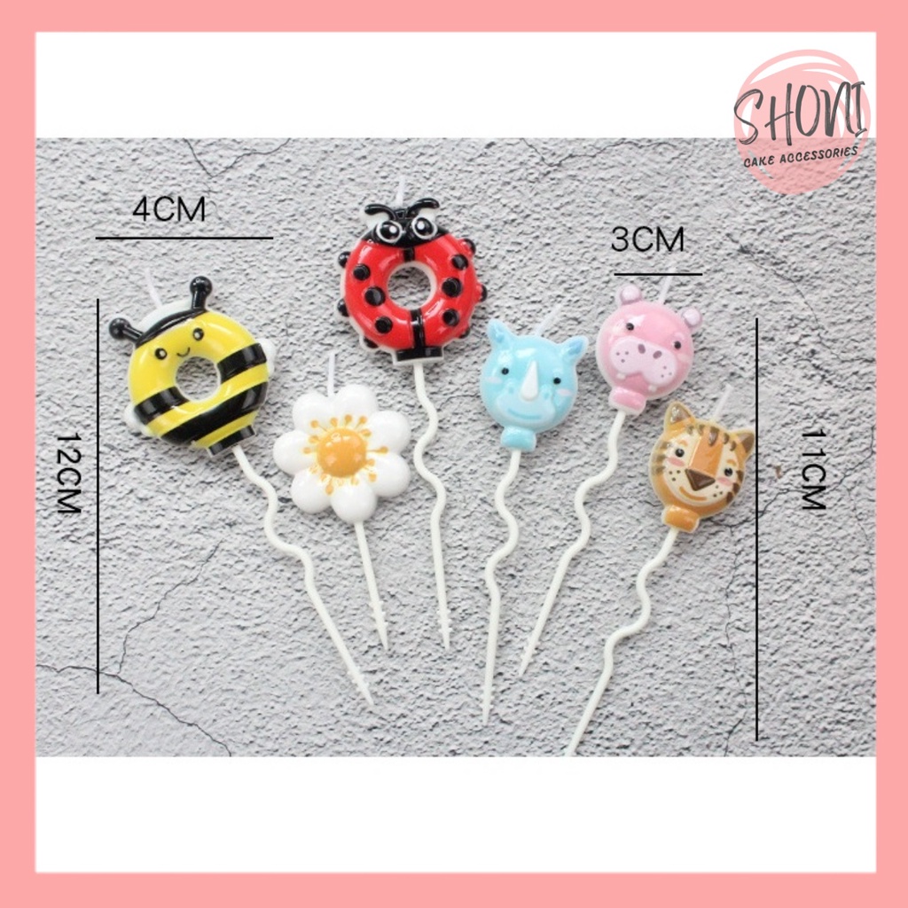 Nến Động Vật Dễ Thương Trang Trí Bánh Kem Sinh Nhật