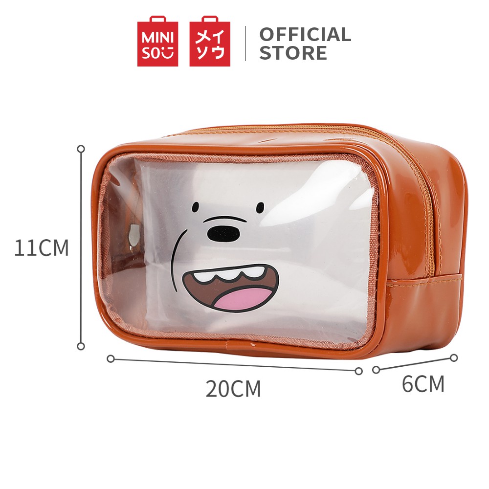 Túi đựng mỹ phẩm Miniso Bare Bears (Nhiều màu) - Hàng chính hãng