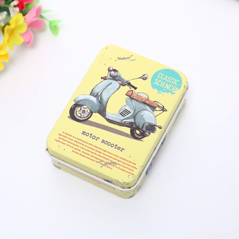 Hộp Thiếc Mini Hình Chữ Nhật Đựng Trang Sức Kẹp Tóc/Kẹp Tóc