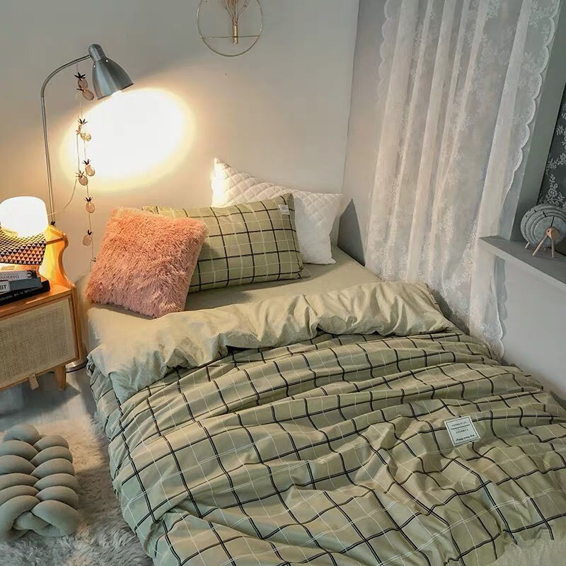 Bộ chăn ga 4 món kẻ