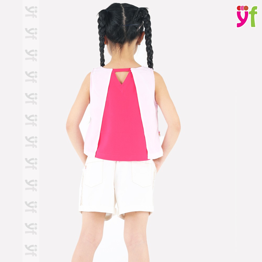 Áo voan sát nách bé gái YF, form croptop năng động 5AX101