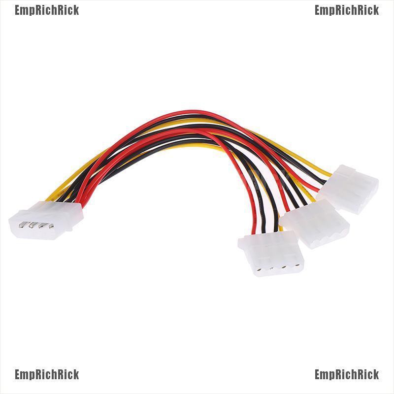 Dây cáp mở rộng 4 Pin chia 3 cổng 1 sang 3 Molex IDE cho nguồn tiện dụng