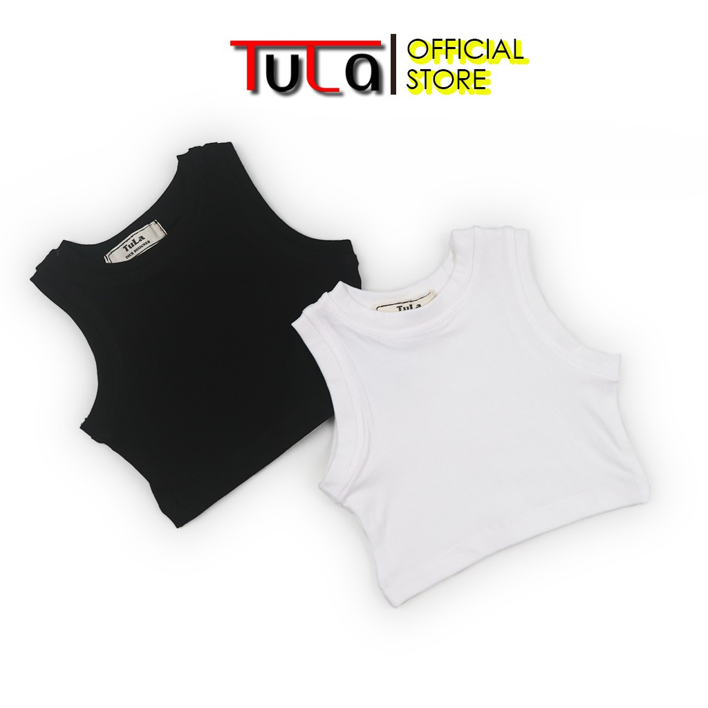 Quần Ống Suông Kẻ Caro Và Áo Croptop Cho Bé Gái Tulalove