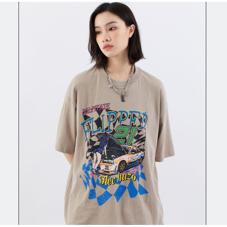 Áo thun tay lỡ form rộng nam nữ unisex oversize XE HƠI N84