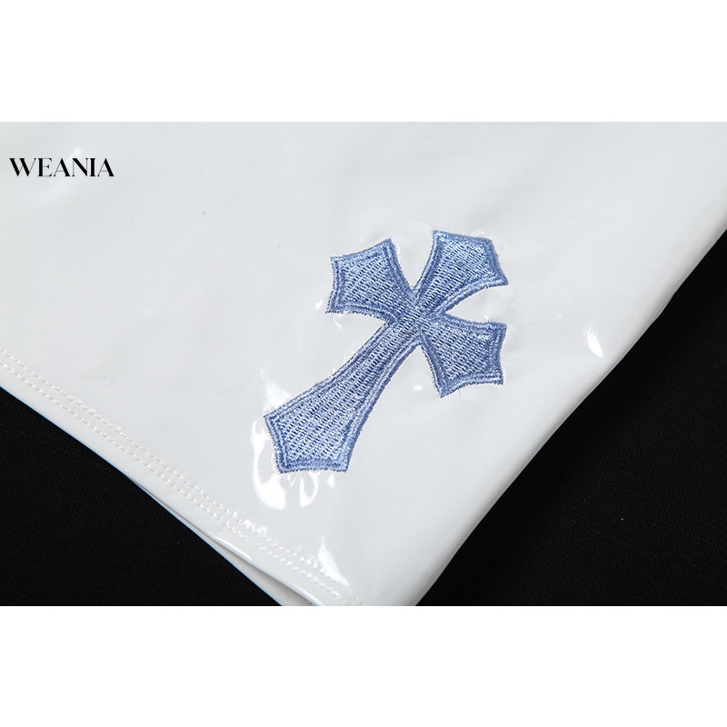 Đầm Body Da PU Trễ Vai Hoạ Tiết Thêu Thiết Kế Ôm Sát Tôn Dáng