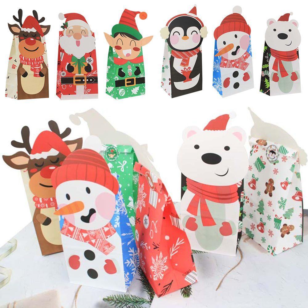 CHOOKEY Set 24 Túi Giấy Đựng Kẹo Giáng Sinh Năm Mới