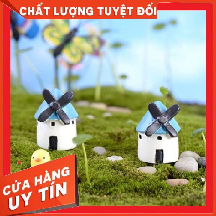 Cối xay gió ❌ FREE SHIP ❌  phụ kiện trang trí tiểu cảnh