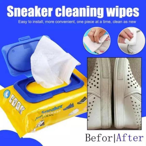 Gói 30 chiếc khăn ướt lau giày siêu tiện lợi