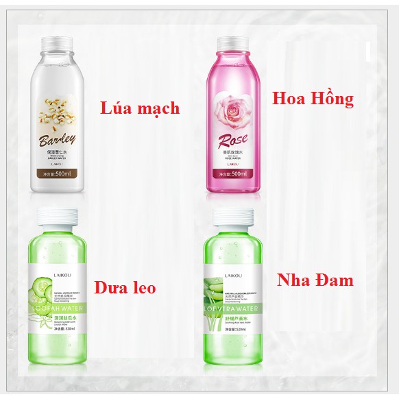 Nước hoa hồng - Toner Laikou full size 520ml