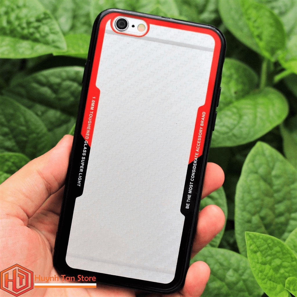 Ốp lưng ip 6 , 6s trong suốt không ố vàng viền màu Super Light