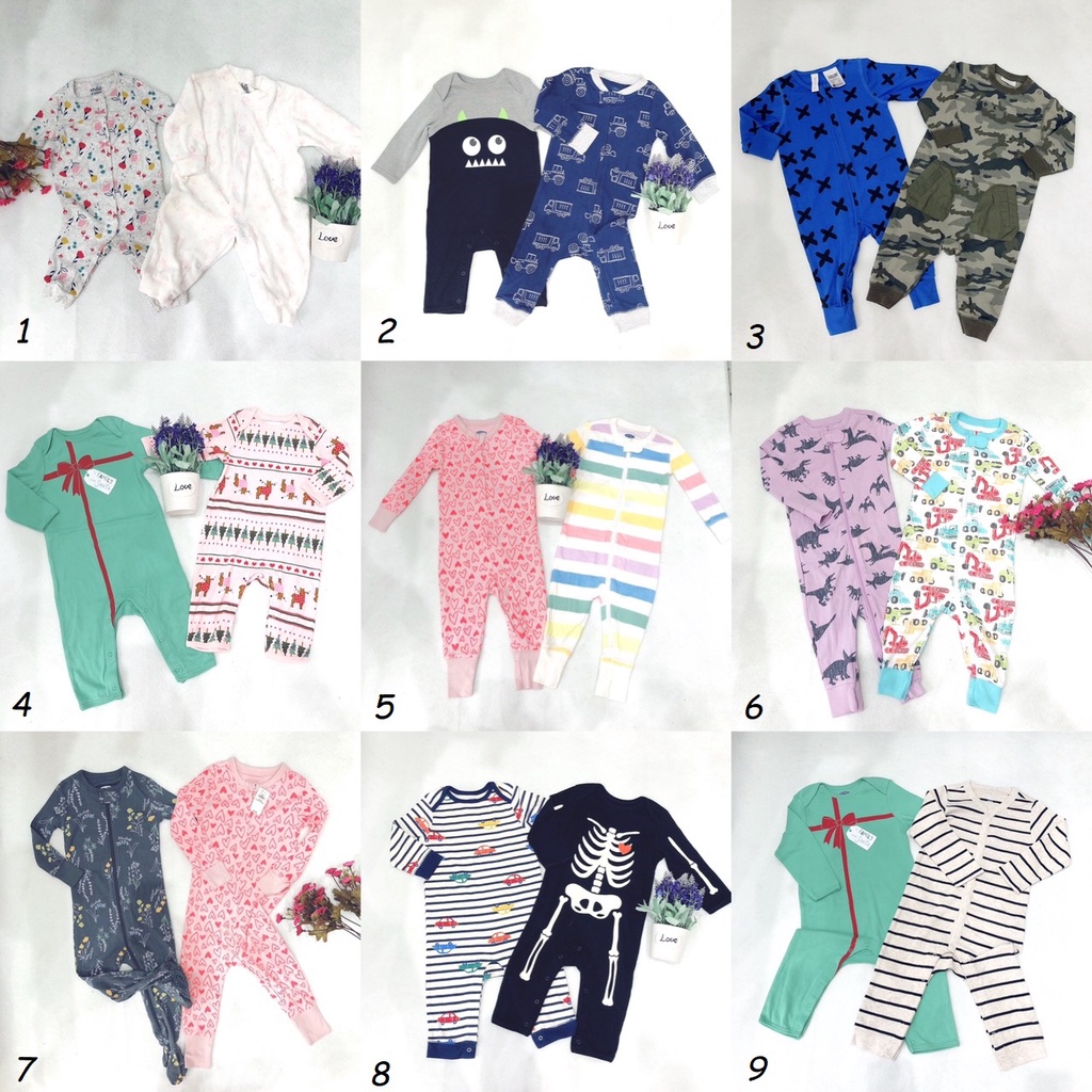 Set 2 body dài liền thân không tất cho bé trai và bé gái