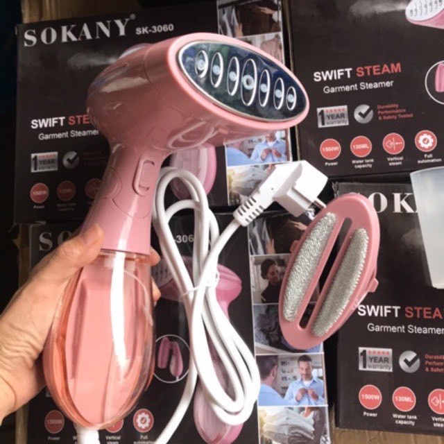 Bàn Là Hơi Nước Cầm Tay SoKaNy SK3060 Công Suất 1500W - Bàn Ủi Hơi Nước Cầm Tay Mini Mẫu Mới 2022