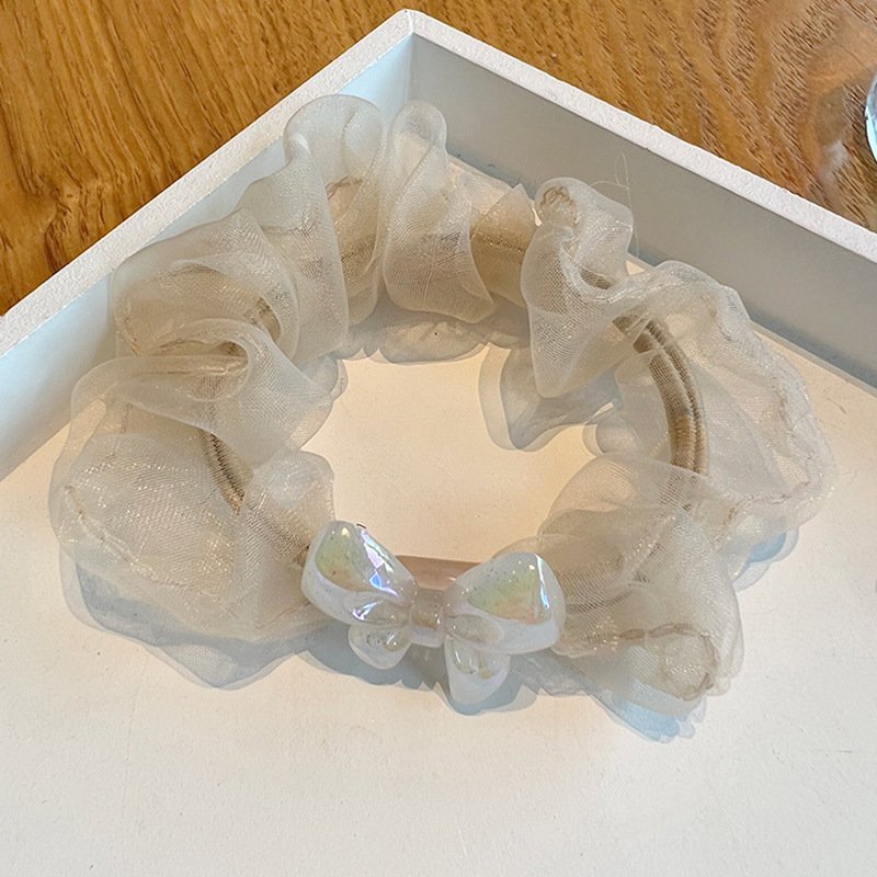 Dây buộc tóc, cột tóc scrunchies đính đá NHIỀU MẪU màu trơn Hàn Quốc