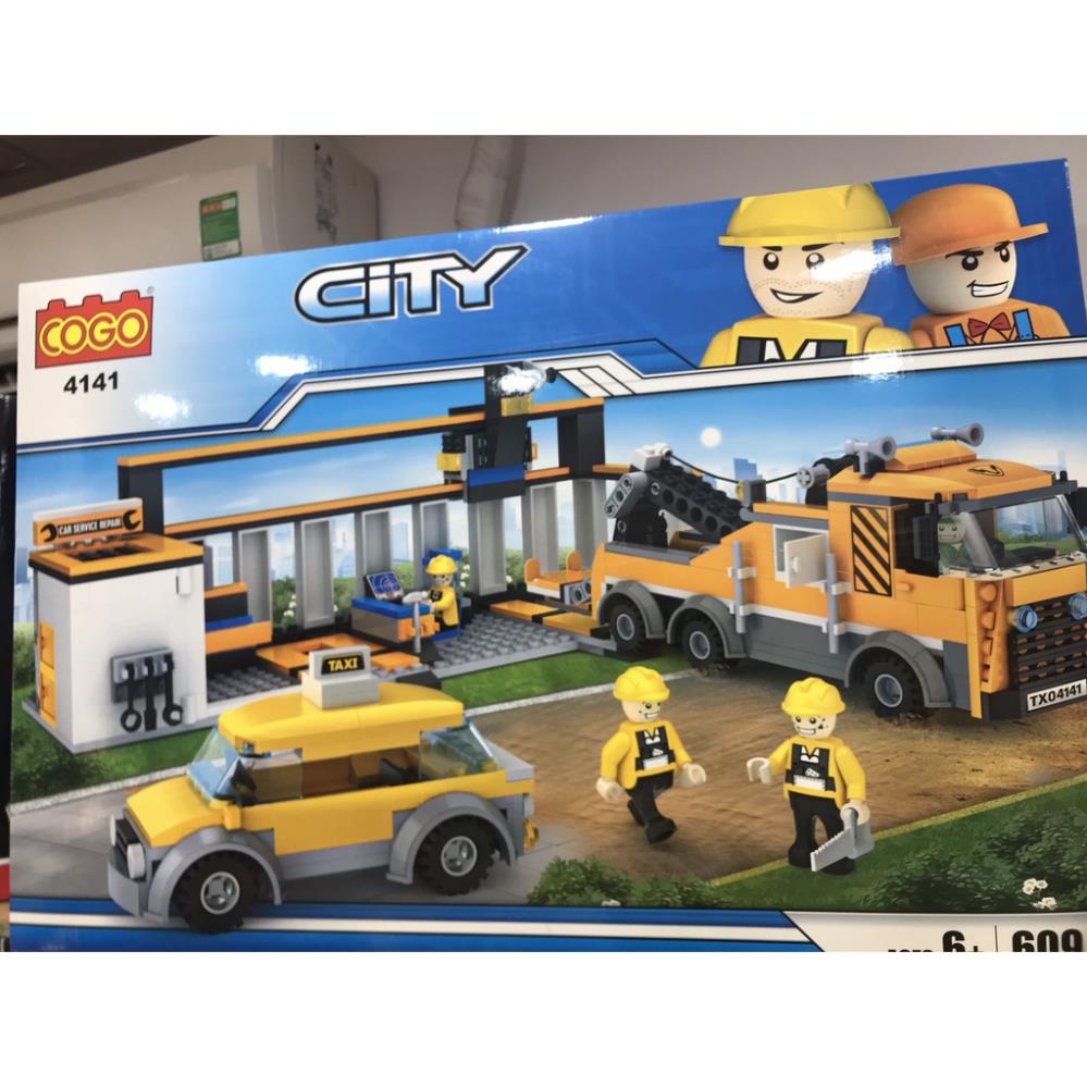 Lego COGO City - Trạm Cứu Hộ Xe Thành Phố 609 PCS