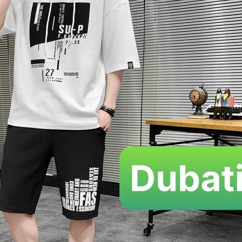 Set Đồ Bộ Nam In Chữ Sup Cổ Tròn Tay Lỡ Có Nón Thời Trang Phong Cách Nhật Bản Vải Thoáng Mát- Dubati Fashion