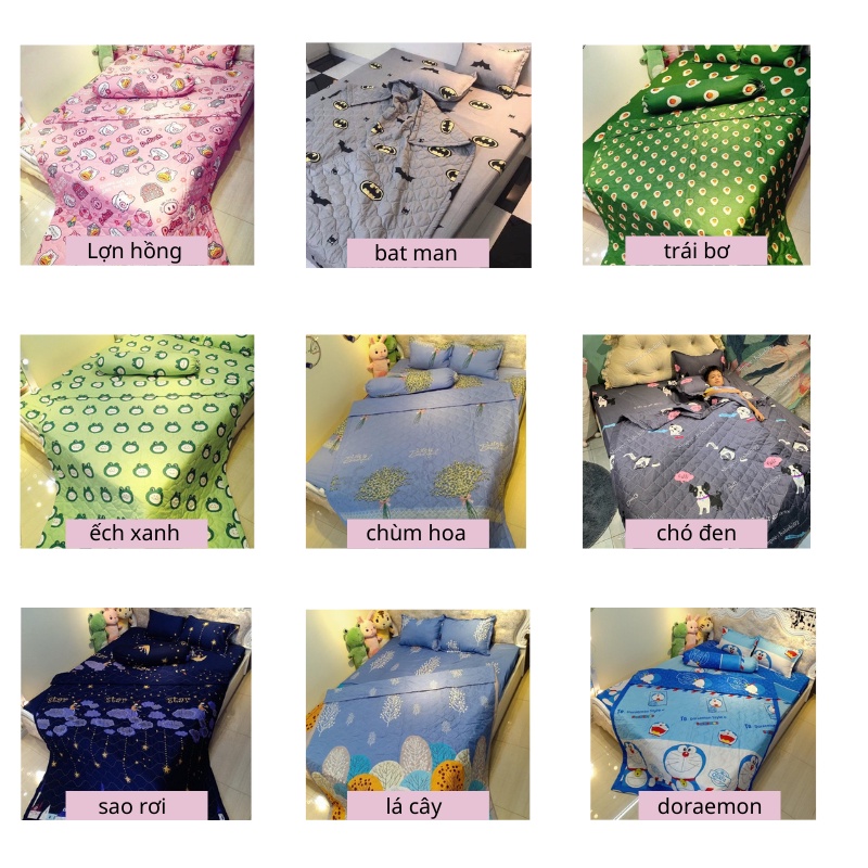 Chăn Hè Trần Bông cho mùa hè Chất Liệu Cotton Poly trần bông 3 lớp