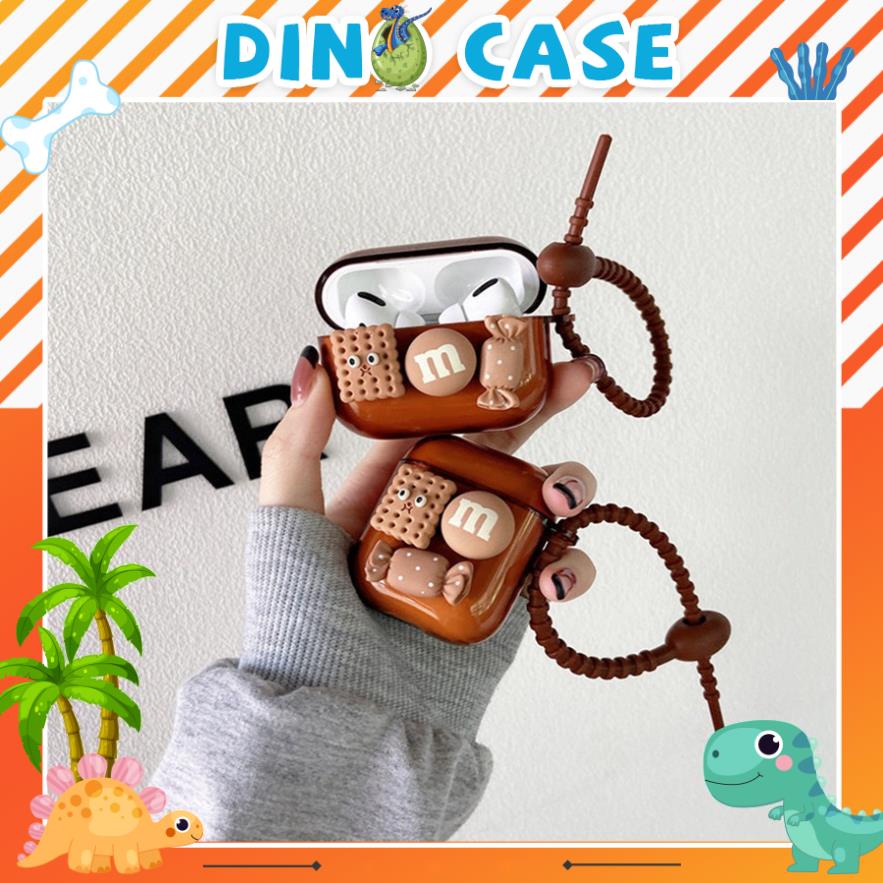 Vỏ bảo vệ hộp sạc tai nghe không dây bluetooth Airpods 1 / 2 / 3/ Pro hình dạng bánh caramel xinh xắn