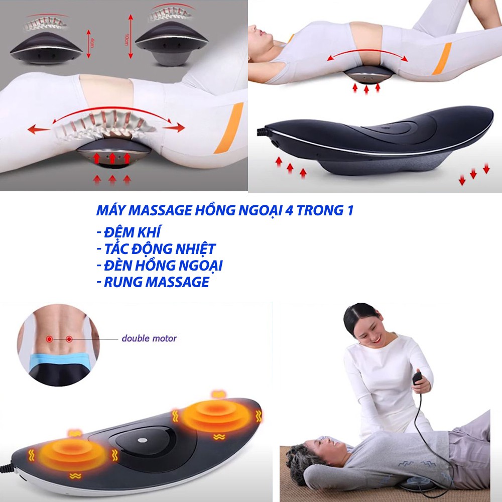 Máy Massage Lưng - Máy Mát Xa Lưng - Hỗ Trợ Cột Sống, Thoát Vị Đĩa Đệm, Massage Nhiệt Độ 45->65 độ.