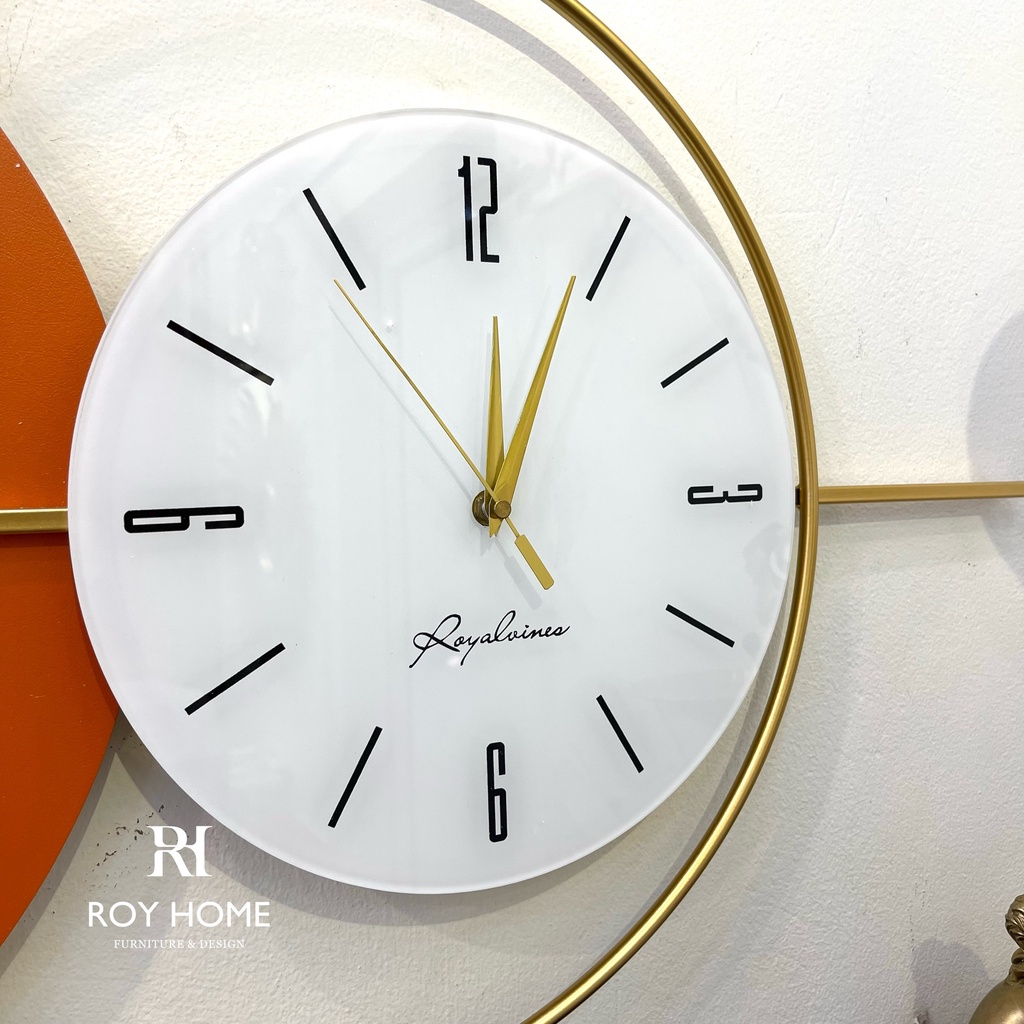 Đồng hồ treo tường Royhome Decor phong cách sáng tạo nghệ thuật mã JT1850A50