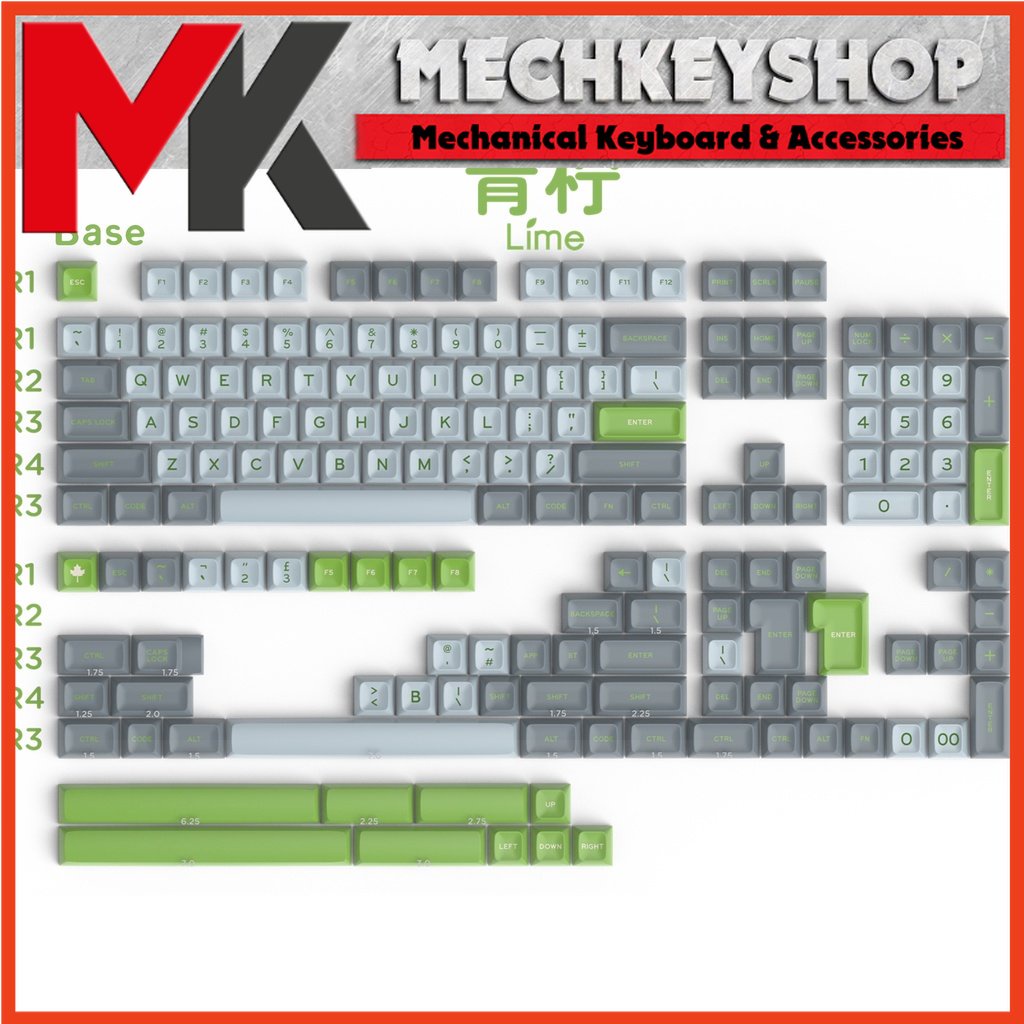 Bộ nút Keycap LIME SA AIFEI 172 nút bàn phím ABS DOUBLE SHOT