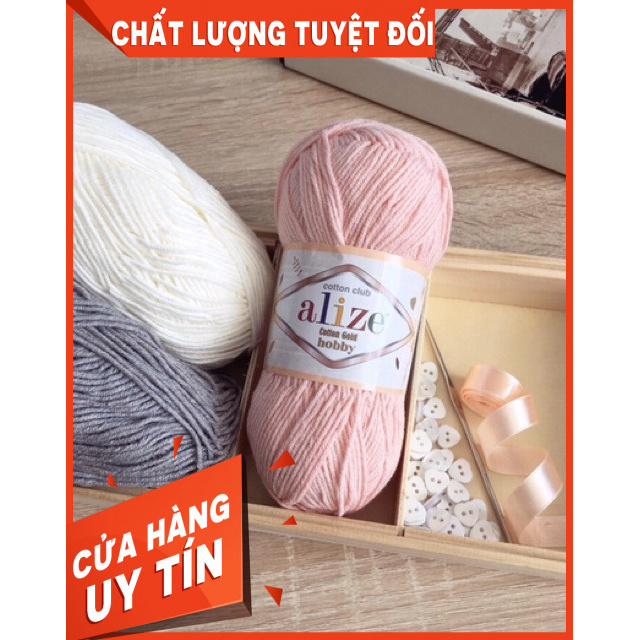 [HOT] Len Alize Cotton Gold Hobby (mã màu 2 chữ số)[ ĐẢM BẢO HÀNG CHÍNH HÃNG]