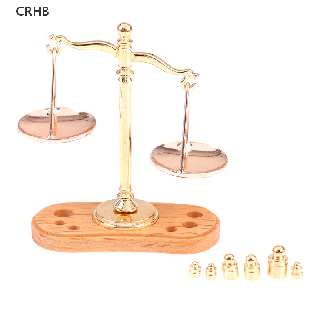 Mô Hình Cân Điện Tử Mini Trang Trí Nhà Búp Bê CRHB Tỉ Lệ 1 / 12 Mới