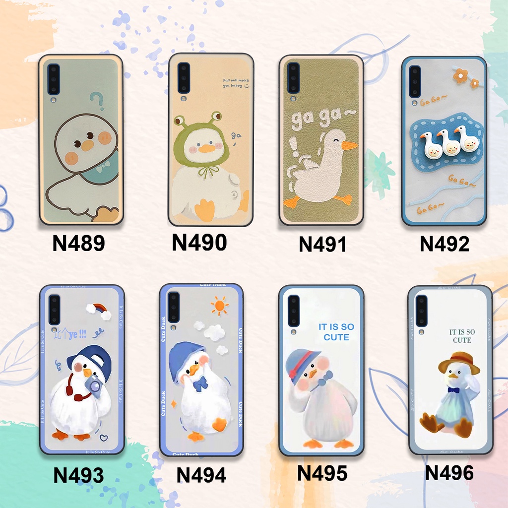 Ốp Samsung A7 2018 / A9 2018 bộ hình cute dễ thương gấu thỏ xinh xắn vẽ tay lạ mắt