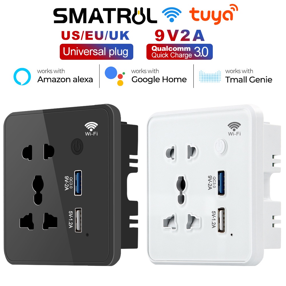 Ổ cắm điện thông minh SMATRUL Wifi cổng USB 3.0 thông dụng tiện lợi