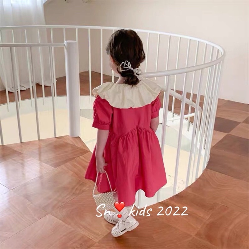 (9-20kg) Đủ Size Váy Bé Gái Cổ Bèo Xoè Xinh Xắn Diện Tết 2023, Đầm Bé Gái Mùa Hè Cho Bé