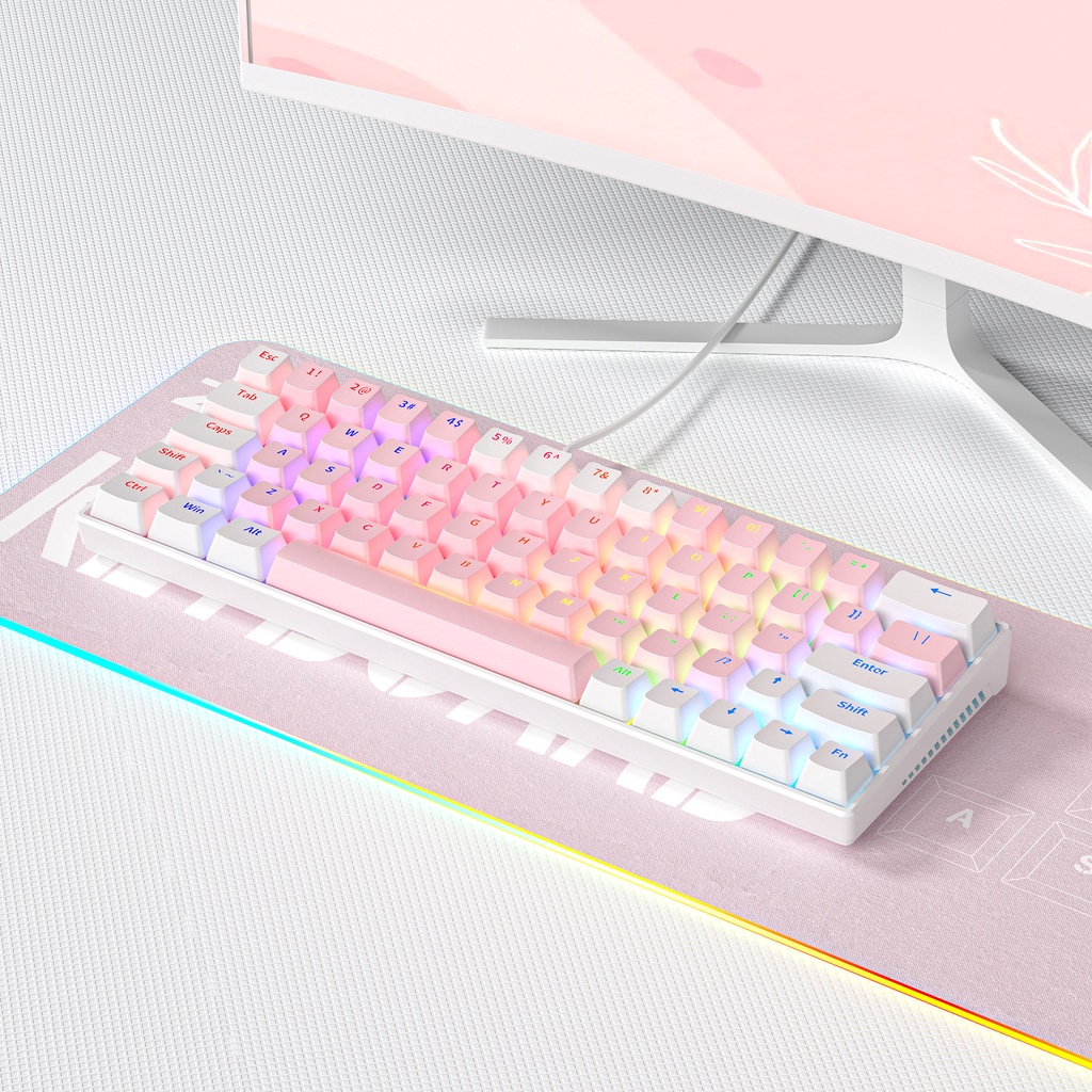 ZIFRIEND Bàn Phím Cơ Chơi Game 63 Phím 60% Chuyên Nghiệp